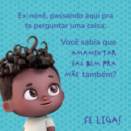 Aleitamento materno é vida e alimento para mãe e nenê.