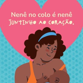 No colo, junto ao coração!